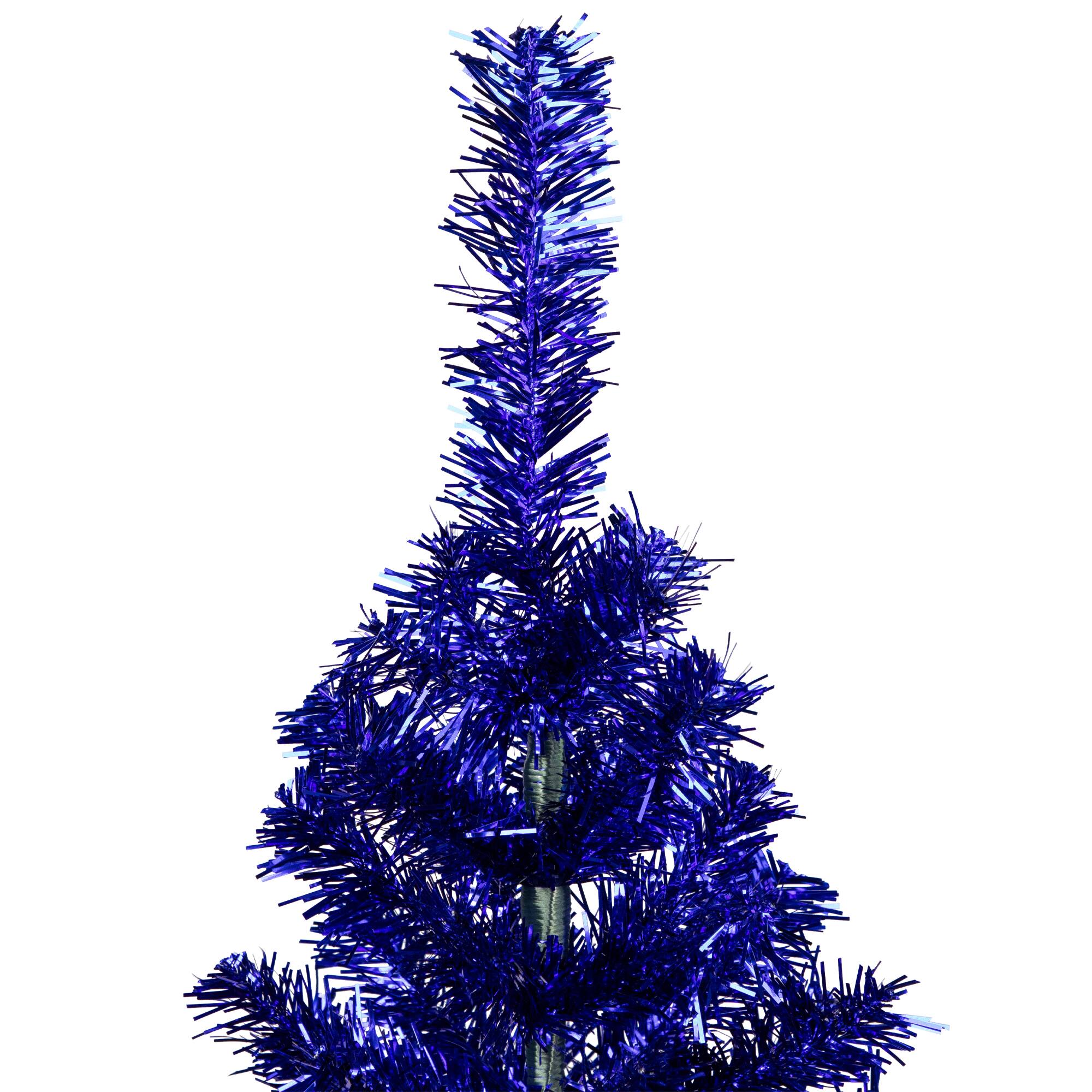 3ft. Unlit Blue Tinsel Artificial Christmas Tree